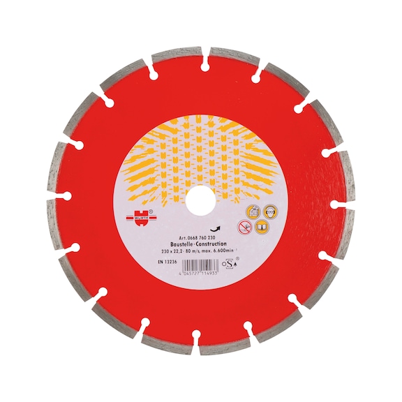 Diamond cutting disc for construction sites - CUTDISC-DIA-CNST-BR22,23-D230X1,6