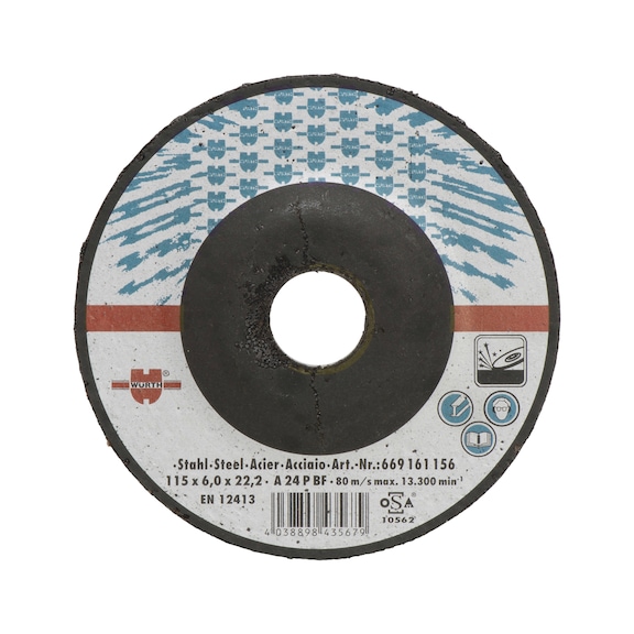 Grinding disc For steel - GDISC-LL-BLUE-ST-CE-TH6,0-BR16,0-D100MM
