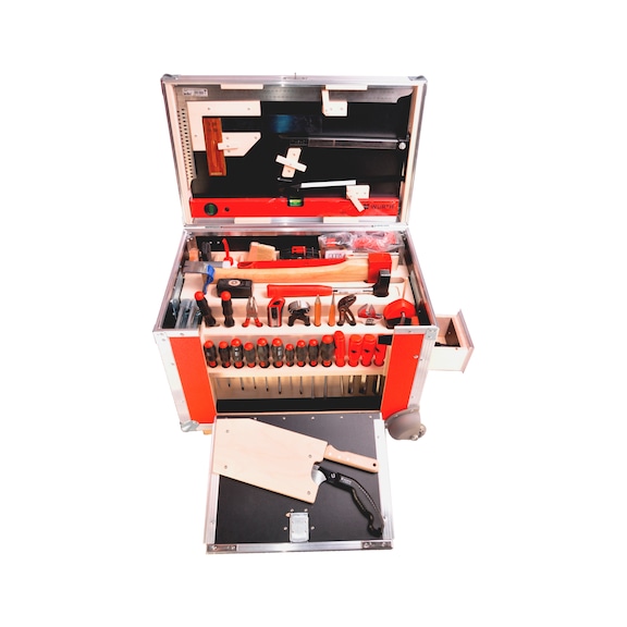 Boîte à outils de charpentier à usage professionnel, 57&nbsp;pièces - 2