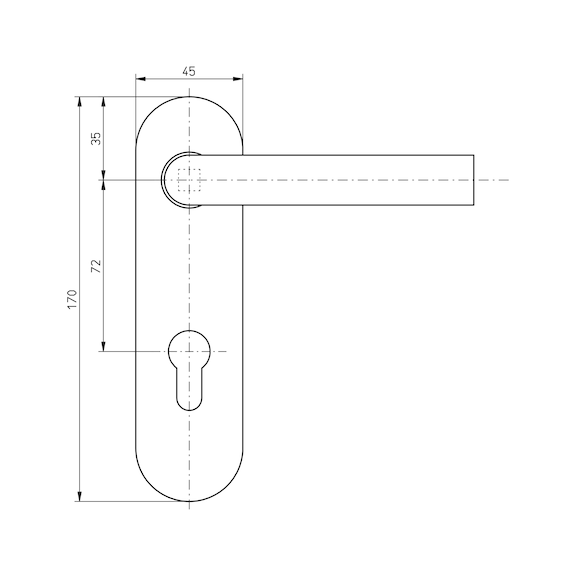 Door handle  A 505 FS - 3