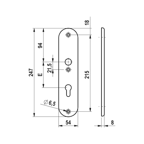 Accessorio in acciaio inox per porta blindata Serie 302 - 5