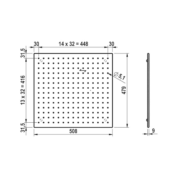 Wooden perforated plate for drawers - 2