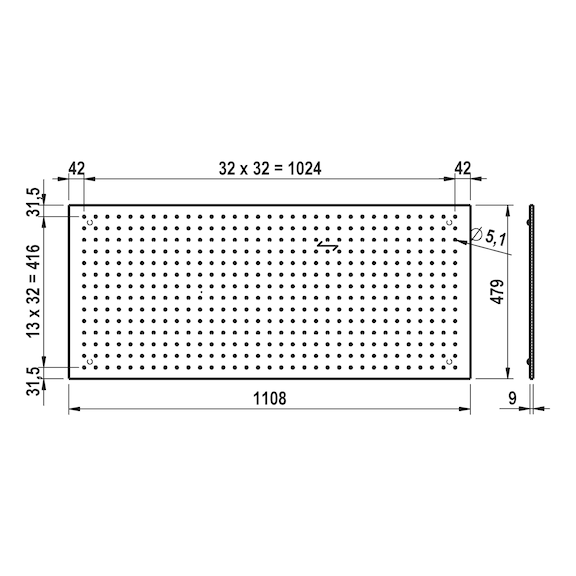 Wooden perforated plate for drawers - 4