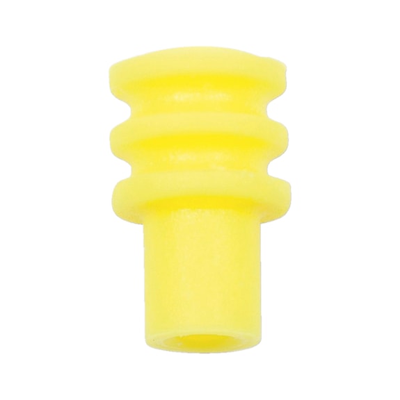Single wire seal (SEAL) For uninsulated cable connector - SNGLWRESEAL-YELLOW-(1,9-2,5MM)-D2,9MM