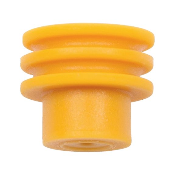 Single wire seal (SEAL) For uninsulated cable connector - SNGLWRESEAL-YELLOW-(1,2-2,1MM)-D6,0MM