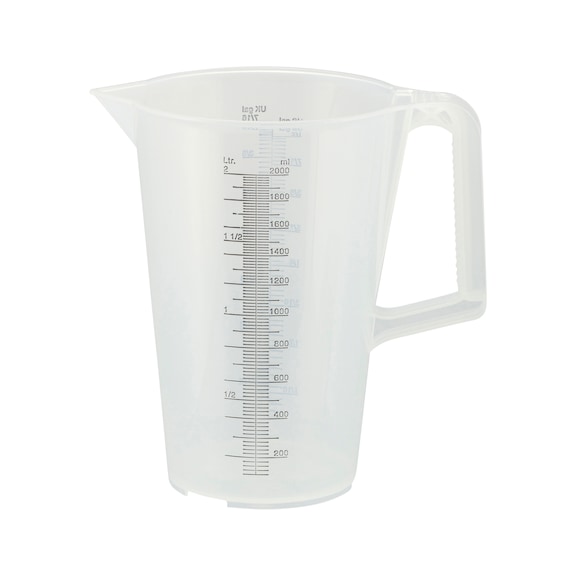 Measuring jug with black scale ml/l - US GAL/UK GAL