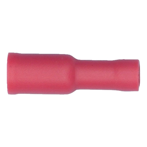 Crimp cable lug, blade connector, fully insulated PVC-insulated