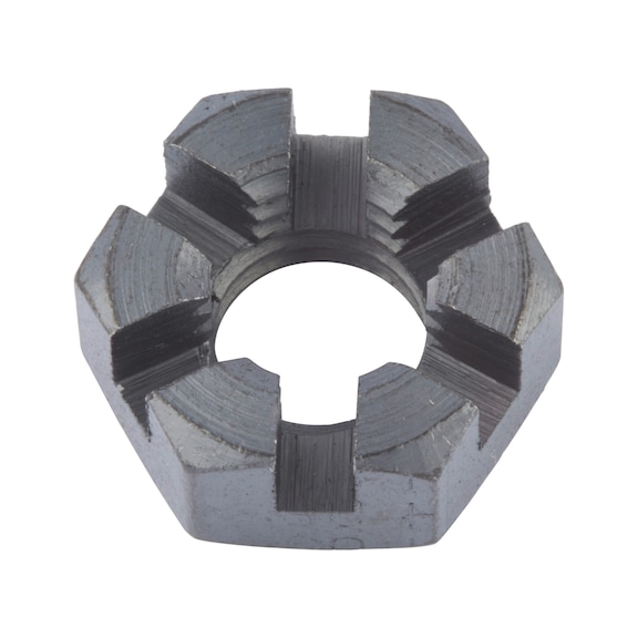 Castellated nut, low profile with fine thread - 1