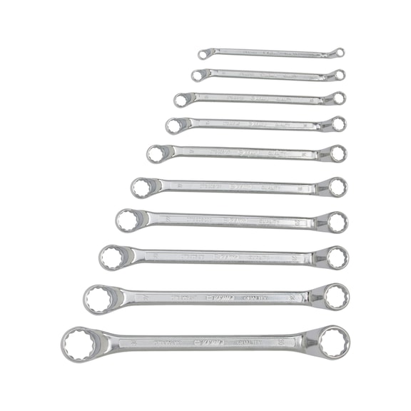 Metric double box-end wrench With POWERDRIV<SUP>®</SUP>, 10 pieces