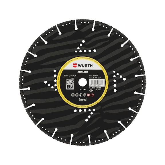Speed Omni-Cut diamond cutting disc, construction site For hand-held cutters and floor saws - CUTDISC-DIA-SP-OMNICUT-BR20,0-D300MM