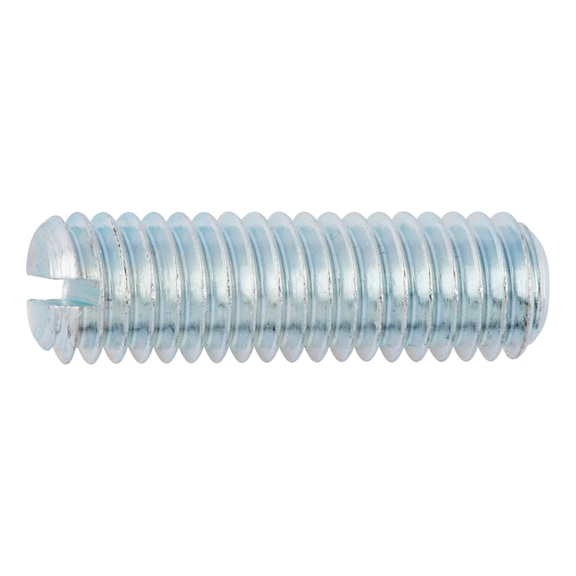 Slotted set screw with truncated cone - 1