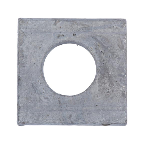 Square wedge-shaped washer DIN 434, steel, hot-dip galvanised, wedged-shaped, for U section - 1