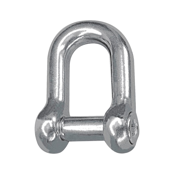 Shackle, straight, with hexagon socket A4 stainless steel - 1