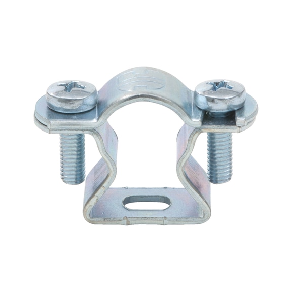 Cable and pipe spacer clip with longitudinal hole - SPCECLIP-CND/CBL-EN16-(15-19MM)