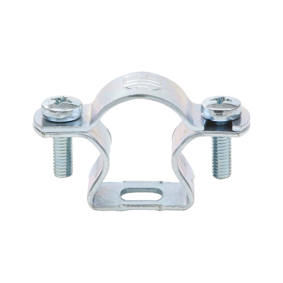 Cable and pipe spacer clip with longitudinal hole - SPCECLIP-CND/CBL-EN20-(20-24MM)