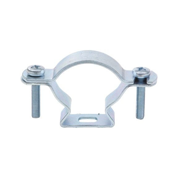 Cable and pipe spacer clip with longitudinal hole - 1