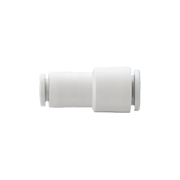 Straight plug connector with reducer, plastic