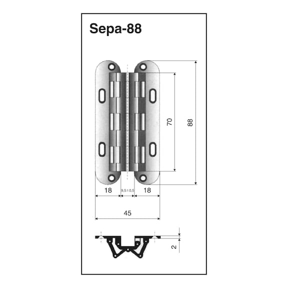 Sepa 88 series furniture hinge - 2
