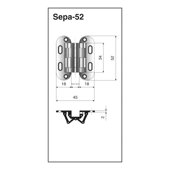 Cerniera per mobili serie SEPA 52 - 2