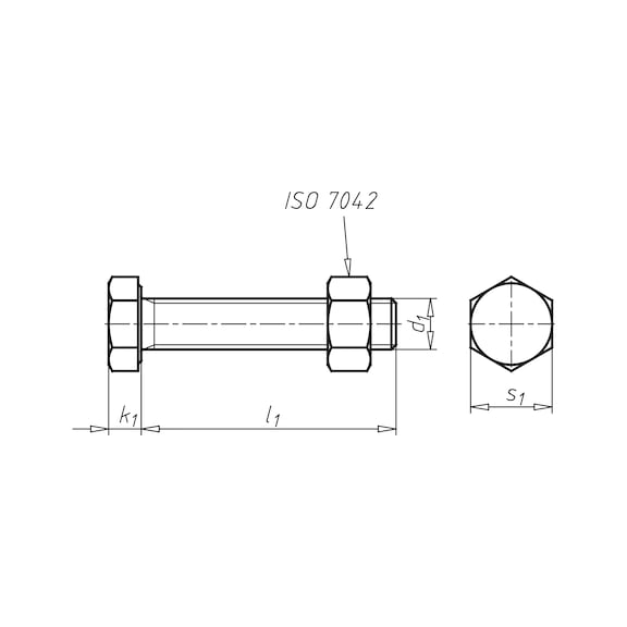 Sechskantschraube mit Gewinde bis Kopf SB-Garnitur DIN EN 15048-1 - 2