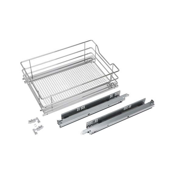 Rev-a-Shelf 5730 Cestone Estraibile Cromato 53 Cm Con Guida Ammortizzata Soft-Close – Organizzatore Per Cucina