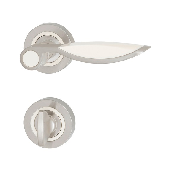 ZD 46 door handle, escutcheon fitting - DH-ZD46-ROS-WC-(A2-OPTIC)-IVORY