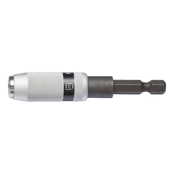 Universal holder E 6.3 (1/4") With quick-change chuck and permanent magnet - HOLD-BIT-QCCHUK-MAGN-1/4IN-L74MM