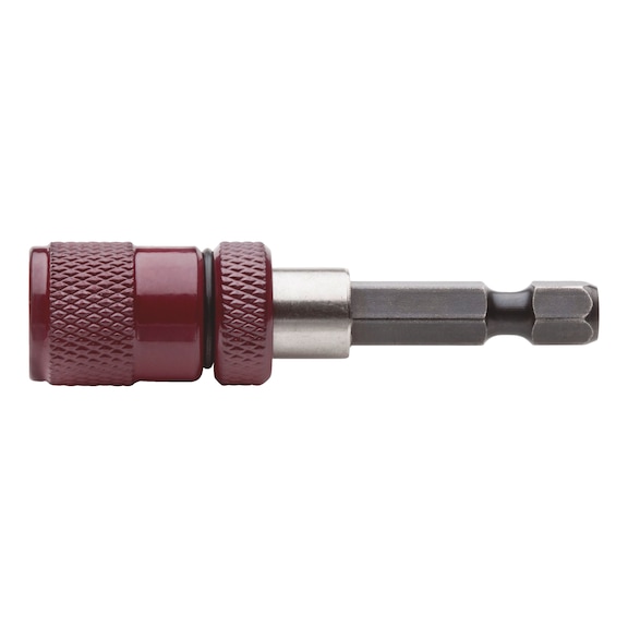 Universal holder E 6.3 (1/4") With adjustable length of thread engagement and permanent magnet