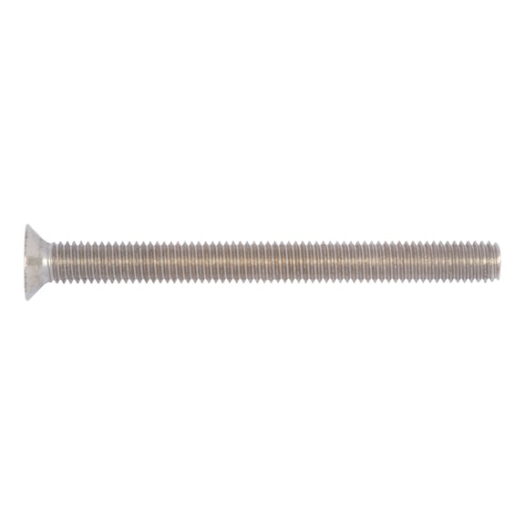 Countersunk head screw with recessed head, H DIN 965, steel 4.8, nickel-plated (E2J) - 1