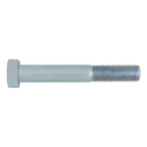 Sekskantet bolt med skaft og fingevind DIN 960, stål 8.8, forzinket, blåpassiveret (FZB) - 1