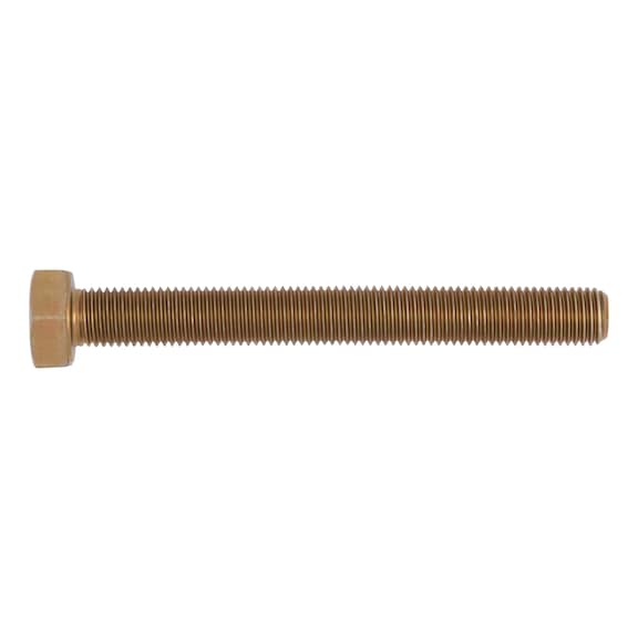 Hexagonal bolt, with thread to head and fine thread DIN 961, steel 10.9, zinc-plated, yellow chromated (A2C) - 1