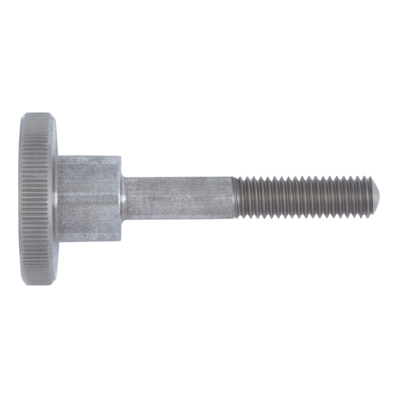 Knurled thumb screw, high profile DIN 464, A1 stainless steel, plain - 1