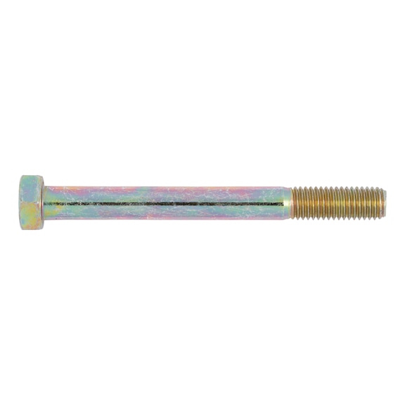 Hexagonal bolt with shank ISO 4014, steel 10.9, zinc-plated, yellow chromated (A3C) - 1
