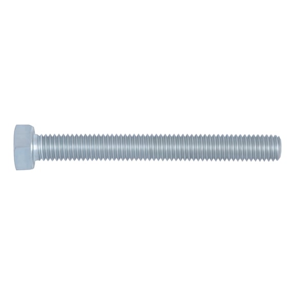 Hexagonal bolt with thread up to the head DIN 933, steel 8.8, zinc-plated, blue passivated (A2K) - 1