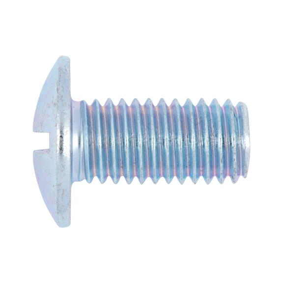 Slotted round head screw W-0231, steel 4.8, zinc-plated, with slot - 1
