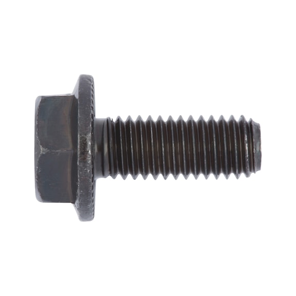 Hexagon head serrated screw with flange W-0273, steel 100, plain - 1