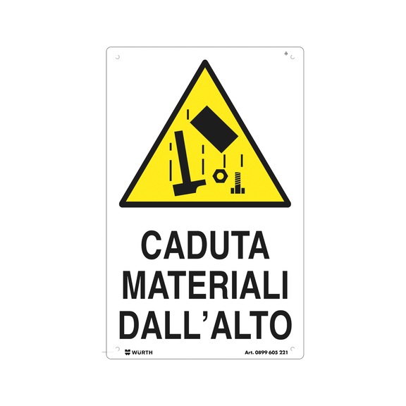Warning sign for construction sites