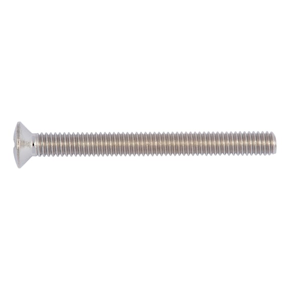 Raised countersunk head screw with H recessed head DIN 966, steel 4.8, nickel-plated (E2J) - 1