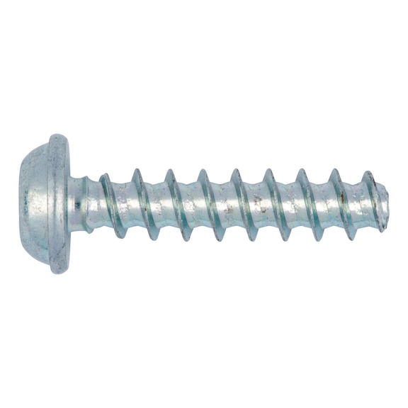 WÜPLAST<SUP>® </SUP>pan head screw with flange and hexagon socket WN 1451, steel 10.9, zinc-plated, transparent passivated (A3K) - 1