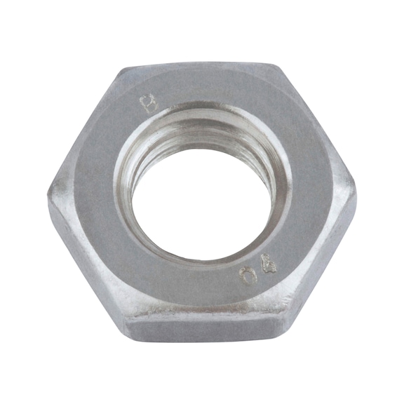 Ecrou hexagonal forme basse DIN 936 acier simple - 1