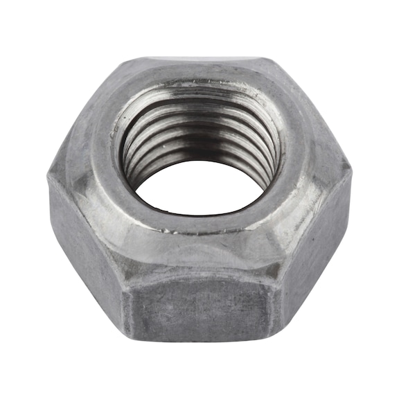 Hexagon nut with clamping piece (all-metal) ISO 7042, steel, strength class 10, zinc-nickel-plated, silver (ZNSHL) - 1