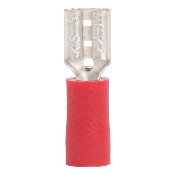 Crimpkabelschuh Flachsteckhülse PVC-isoliert - FLSTEHUE-ROT-4,8X0,5MM
