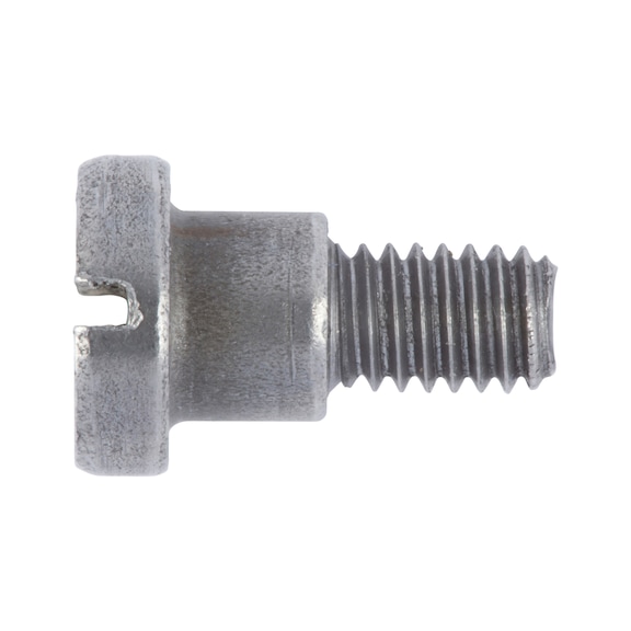 Slotted flat-head screws with shoulder DIN 923, steel 5.8, plain - 1