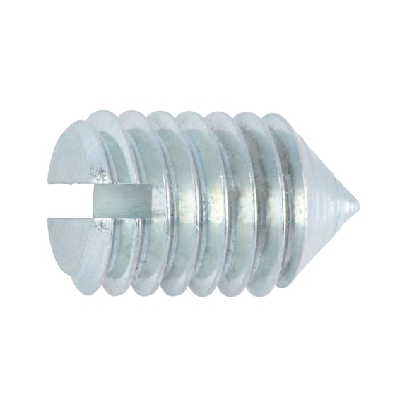 Slotted set screw with tip - 1