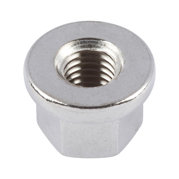 Hexagonal nut with collar, 1.5xd high DIN 6331, A2 stainless steel - 1