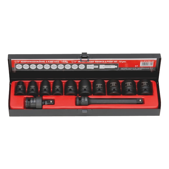 1/2-inch impact socket wrench assortment