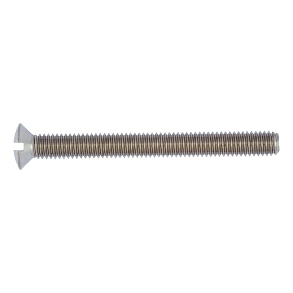 Slotted raised countersunk head screw DIN 964, A4 stainless steel, plain - 1