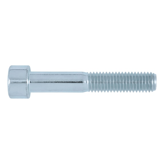 Cylinderhovedskrue med indvendig sekskant ISO 4762/DIN 912, stål 10.9, forzinket, blåpassiveret (FZB) - 1
