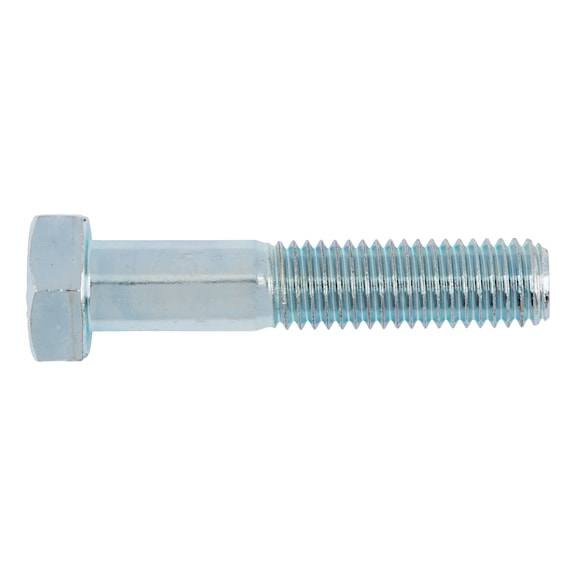 Sekskantet bolt med skaft til trykbeholderkonstruktion ISO 4014, stål 5.6, forzinket, blåpassiveret (FZB) - 1