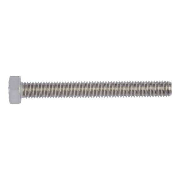 Hexagonal bolt with thread up to the head DIN 933, A2 stainless steel, plain - 1